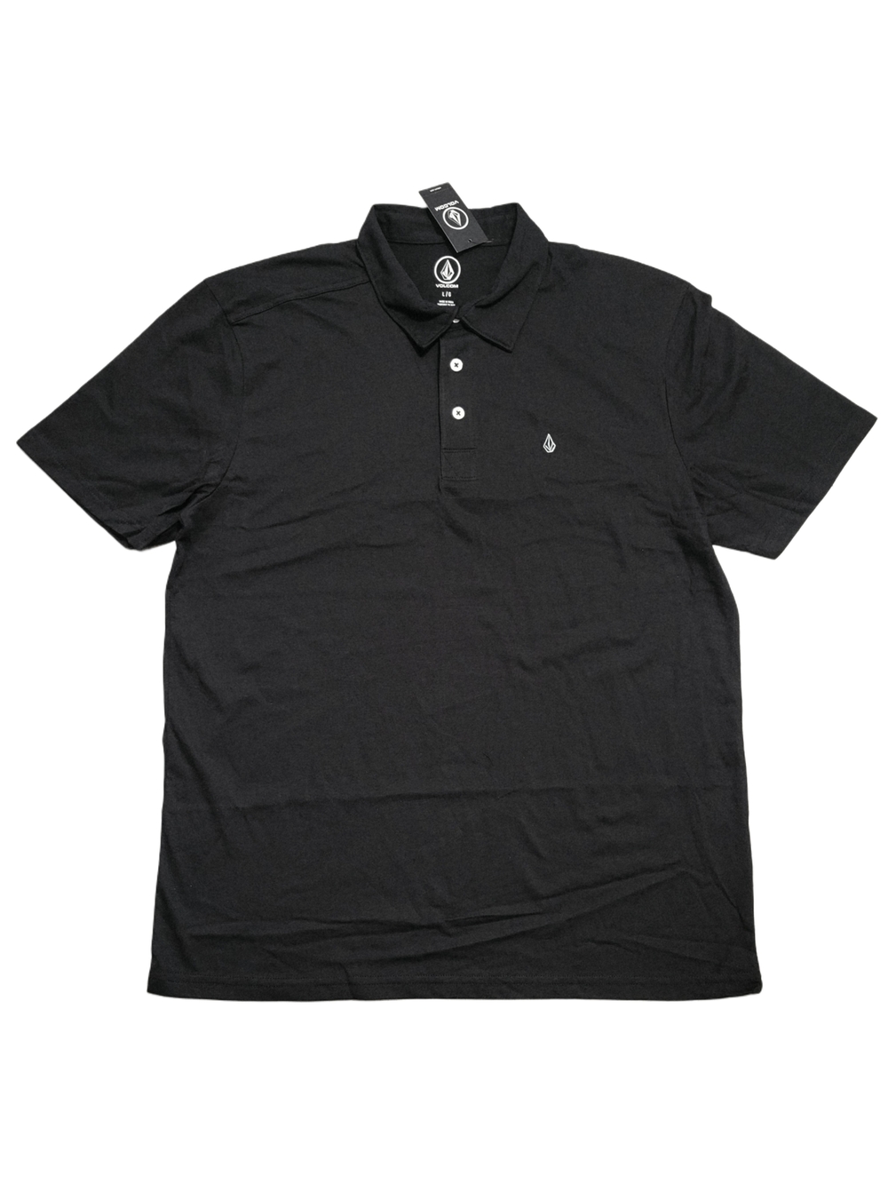 Volcom Black Banger Polo New With Tag Size Large